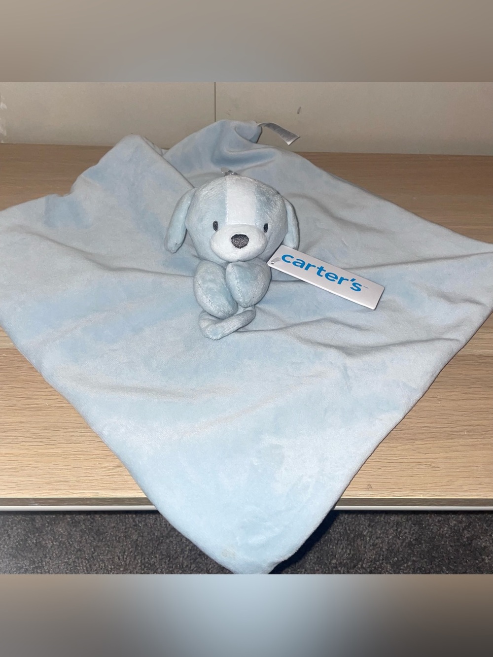 Carters Blue Puppy Dog Baby Security Blanket Lovey New Carter's Baby 2024